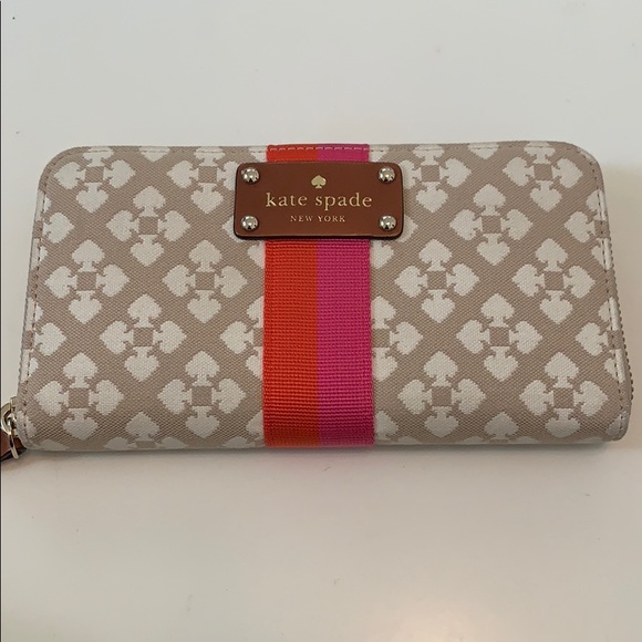 kate spade Handbags - Kate Spade ♠️ Canvas ZIP Wallet.